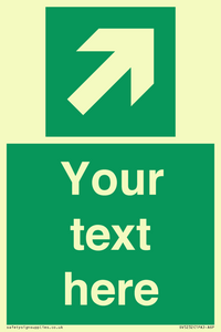 Custom Arrow Top Right Sign